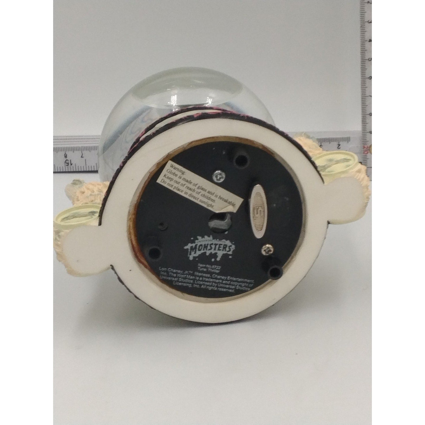 1990s Thriller Wolfman Universal Monsters franchise snow globe music box