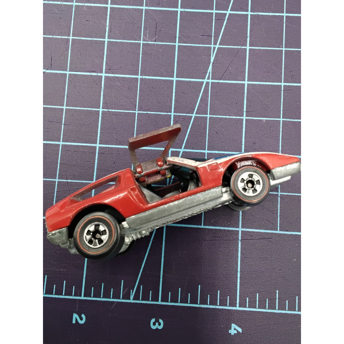 1970 Mercedes Benz C-111 Redline Metal Base Gullwing Doors Collectible Loose