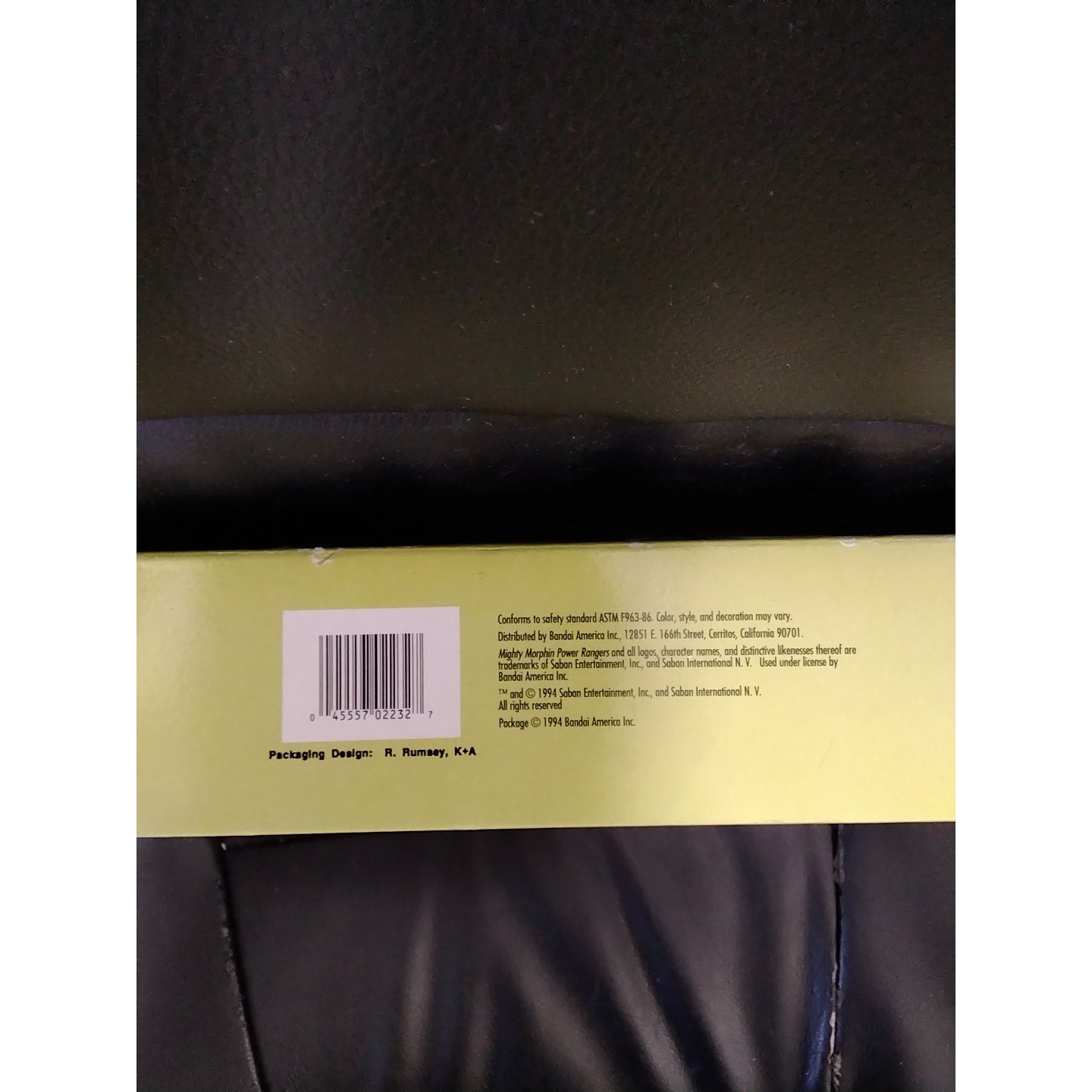 1994 Thunder Bike with Red Power Ranger Figure in Box