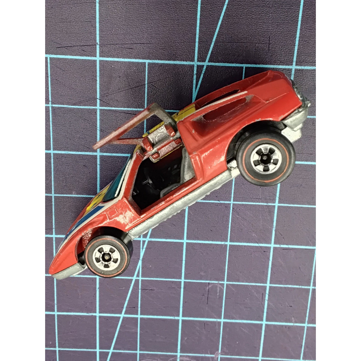1970 Mercedes Benz C-111 Redline Metal Base Gullwing Doors Collectible Loose