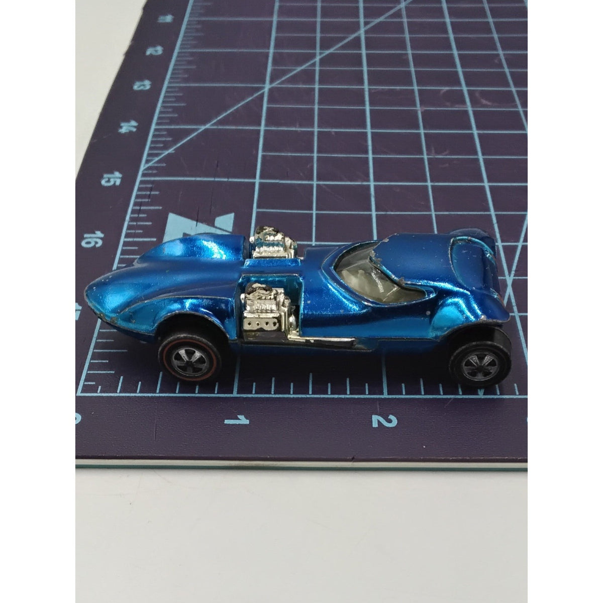1968 TWINMILL AQUA with WHITE Interior. REDLINE Collectible Loose Hot Wheels