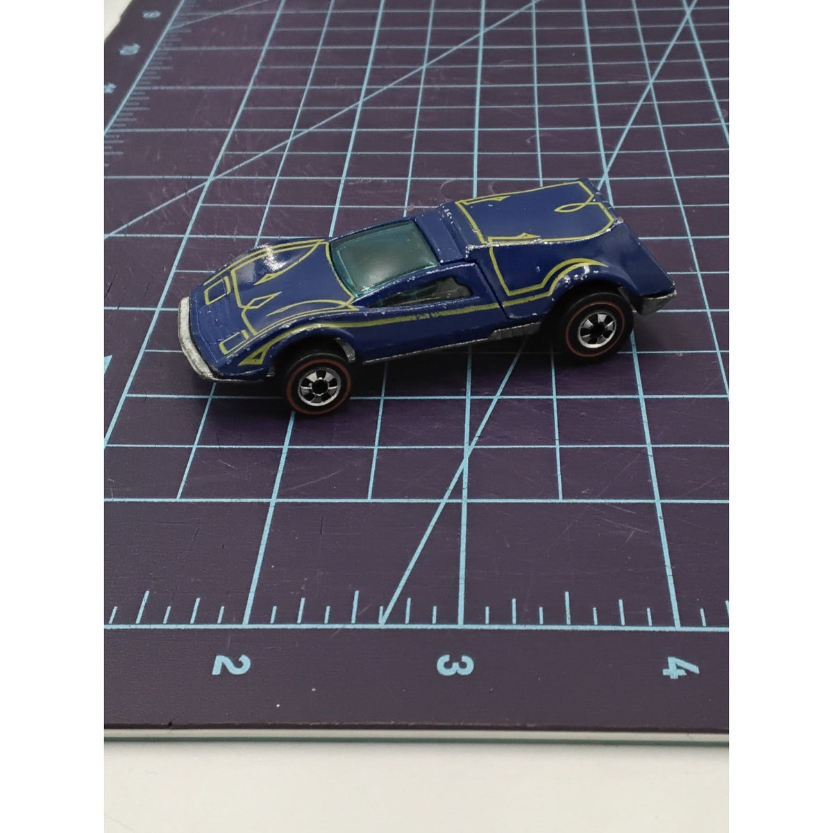 1969 BUZZ OFF Blue Enamel Flying Colors Redline Collectible Loose Hot Wheels