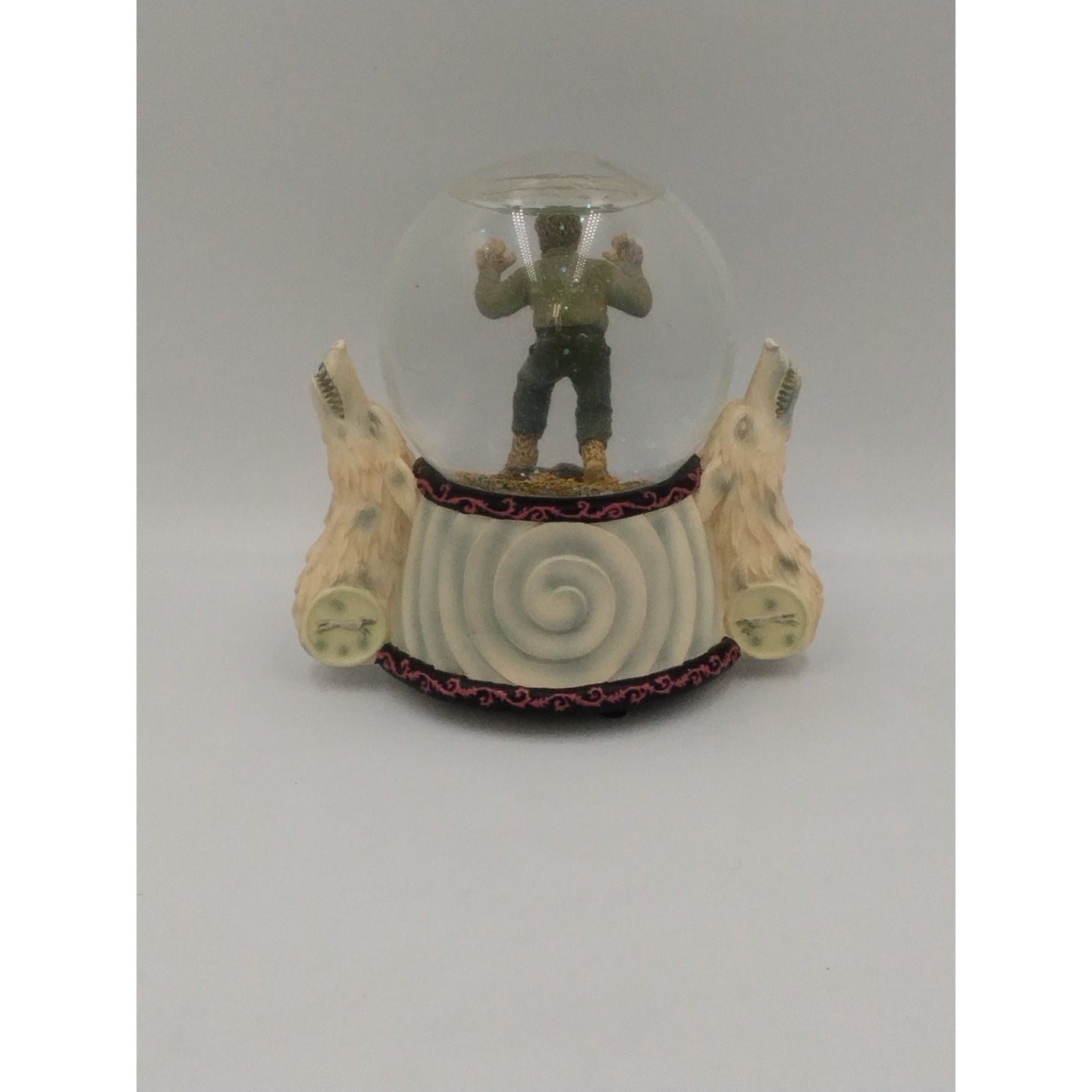 1990s Thriller Wolfman Universal Monsters franchise snow globe music box