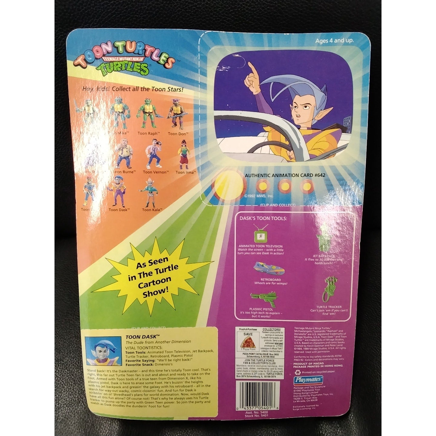 1992 Toon Turtles Teenage Mutant Ninja Toon Dask