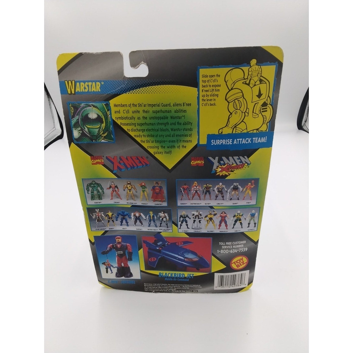 1994 Warstar x- men action Figure on card