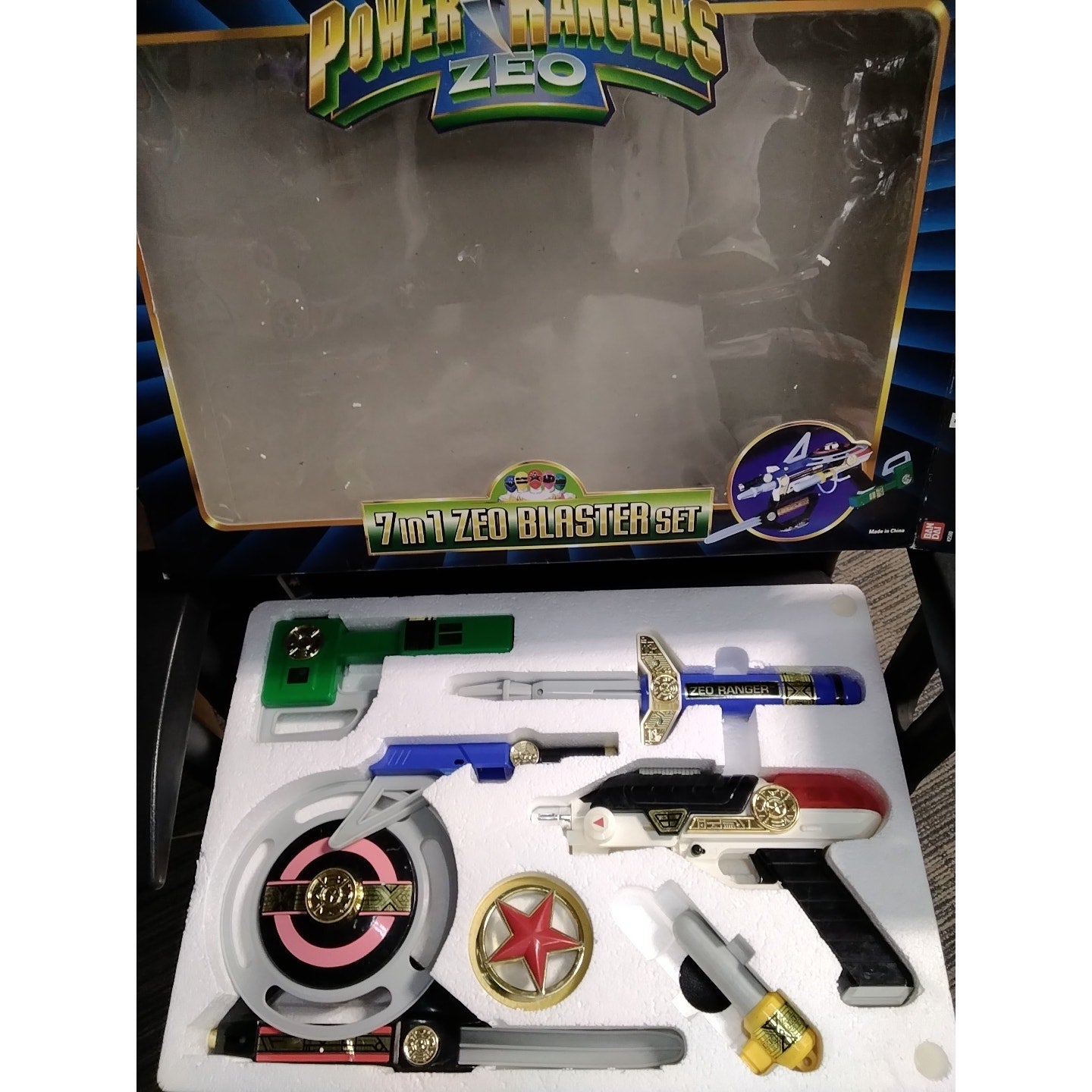 1996 7 in 1 Zeo Blaster Set Saban's Power Rangers in Box Bandai Vintage