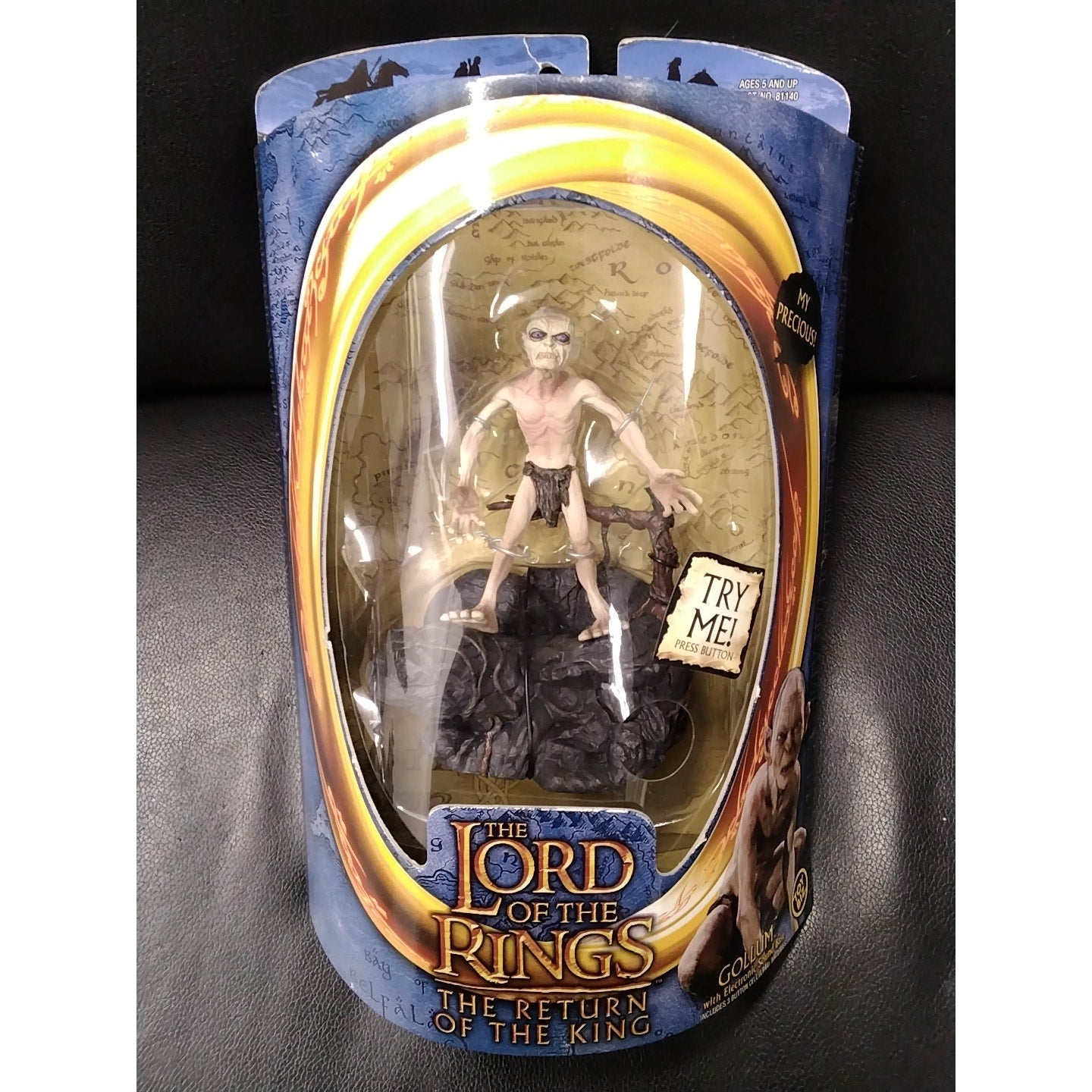 2003 Gollum with Sound Base Lord of the Rings Action Figure  in box