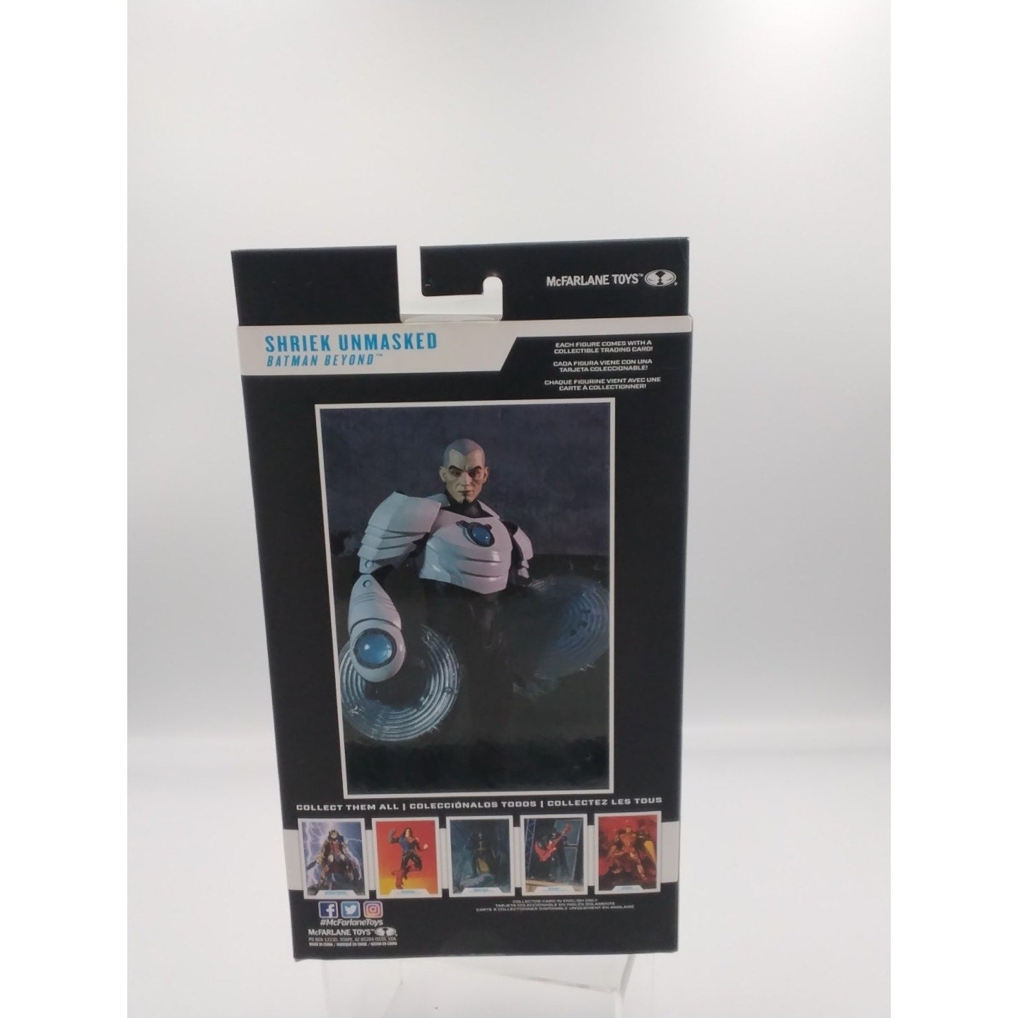 Shriek unmasked batman beyond McFarlane DC on card
