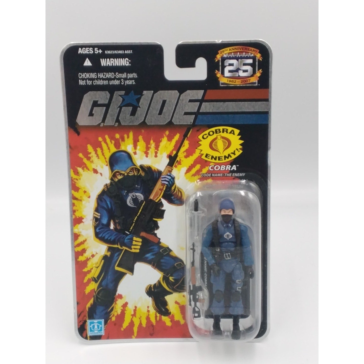 Cobra the enemy Gi Joe 25th anniversary on card