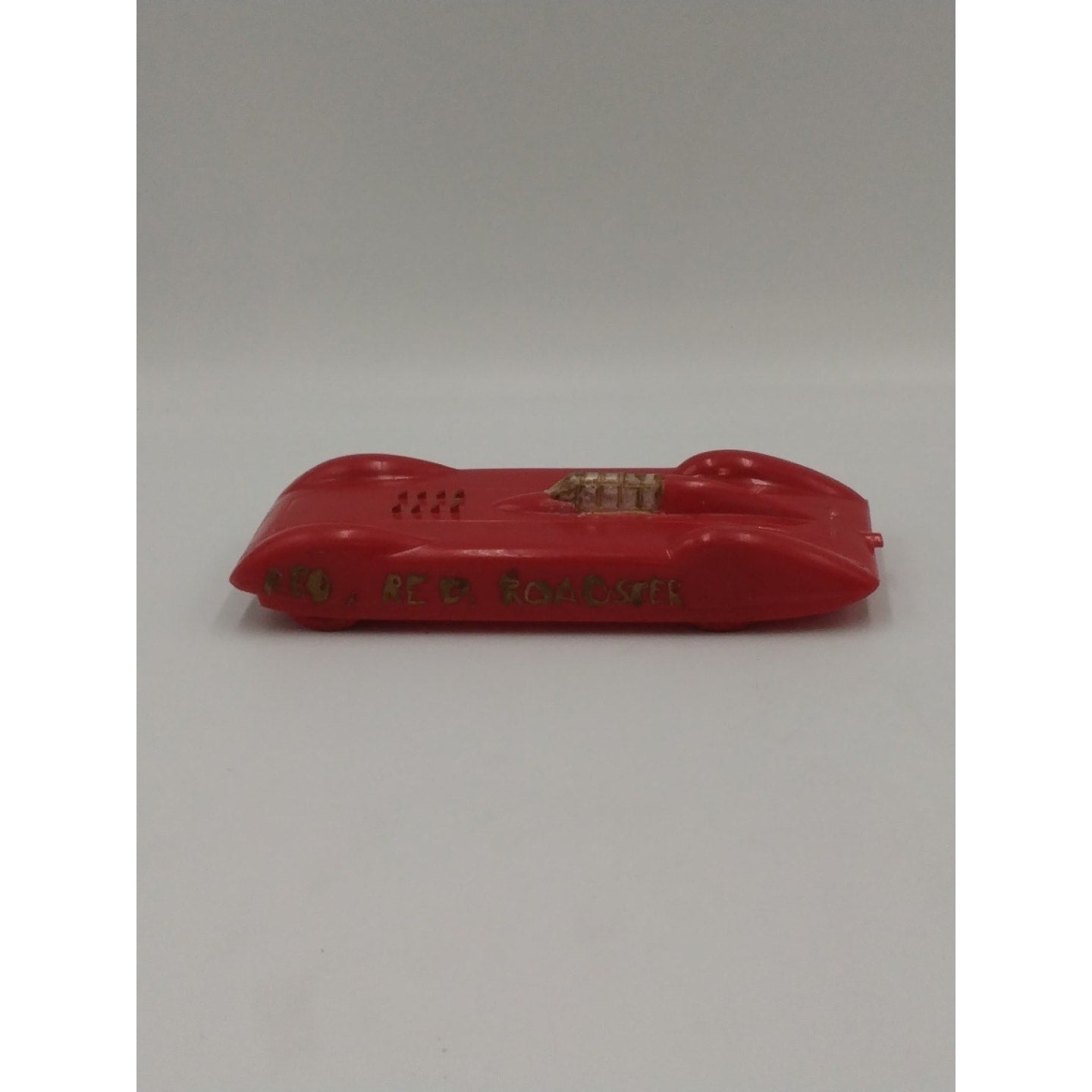 1961 Red Alky Saltzer 7" Vintage Plastic Hawk Model Co. Rubber Band race Car