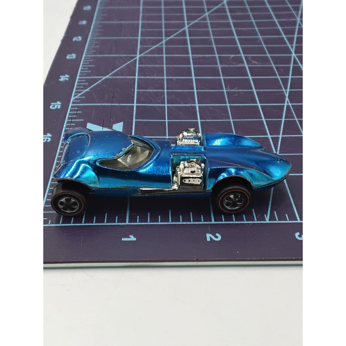 1968 TWINMILL AQUA with WHITE Interior. REDLINE Collectible Loose Hot Wheels