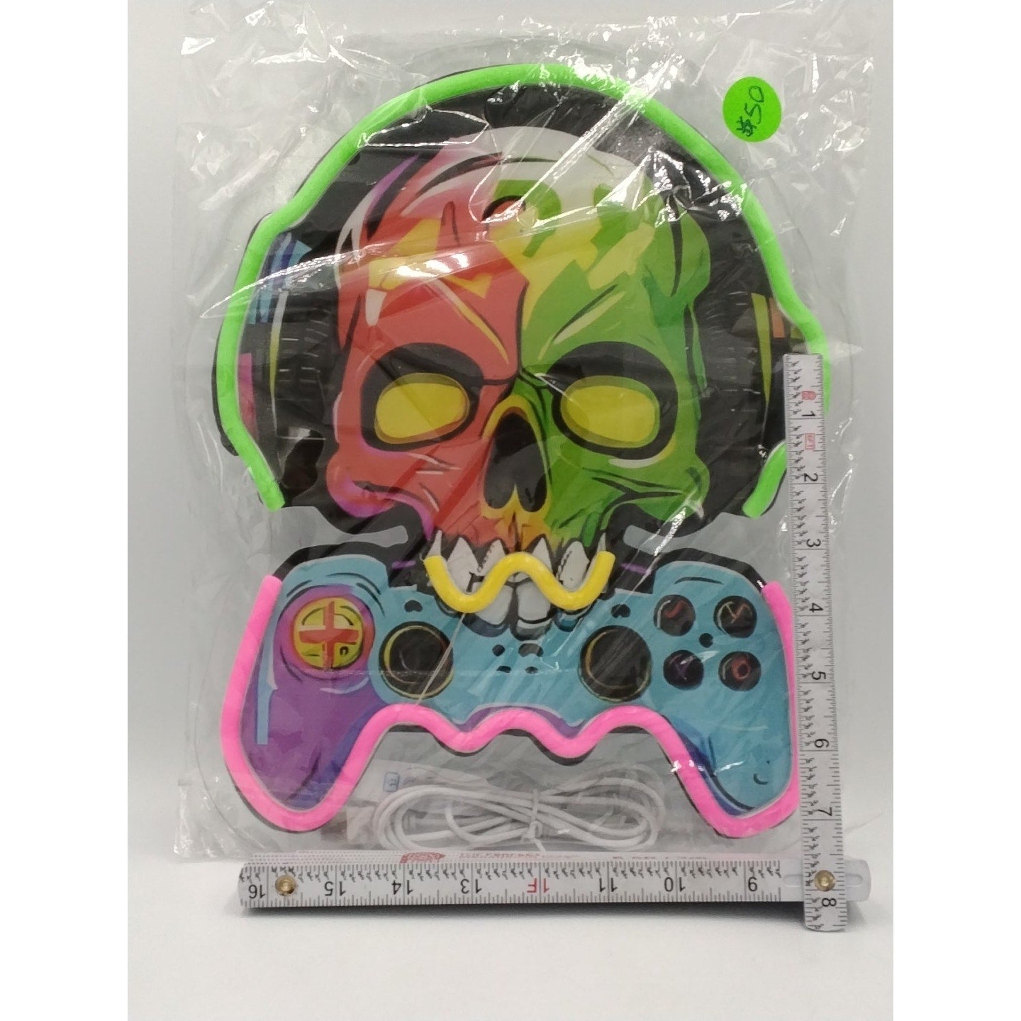 Video Gamers Skull LED neon sign