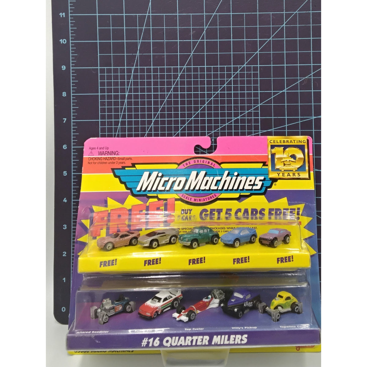 1996 #16 Quarter-Milers Plus 5 Cars 1996 Sealed Galoob Micro Machines