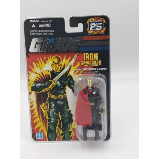 Destro Grenadier Gi Joe 25th anniversary on card