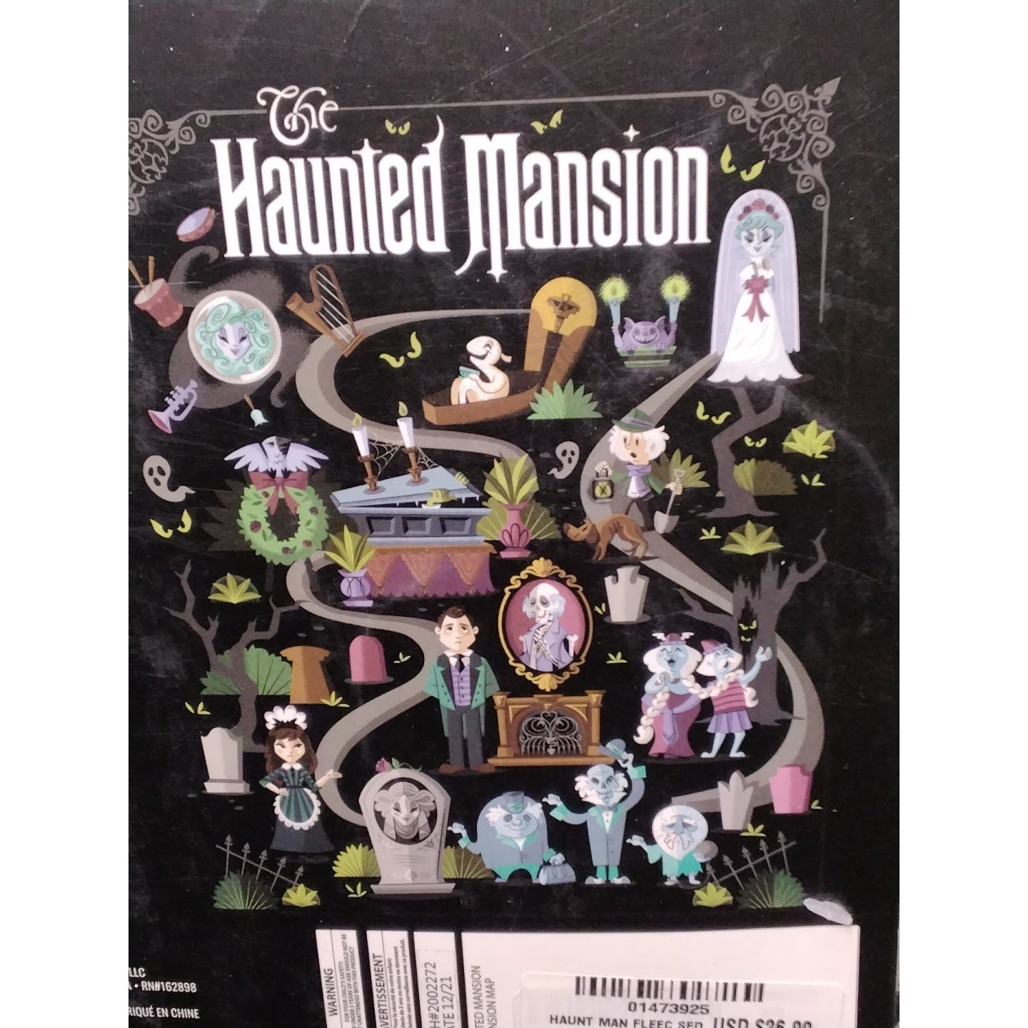 Haunted Mansion Spirit Halloween throw blanket New In package