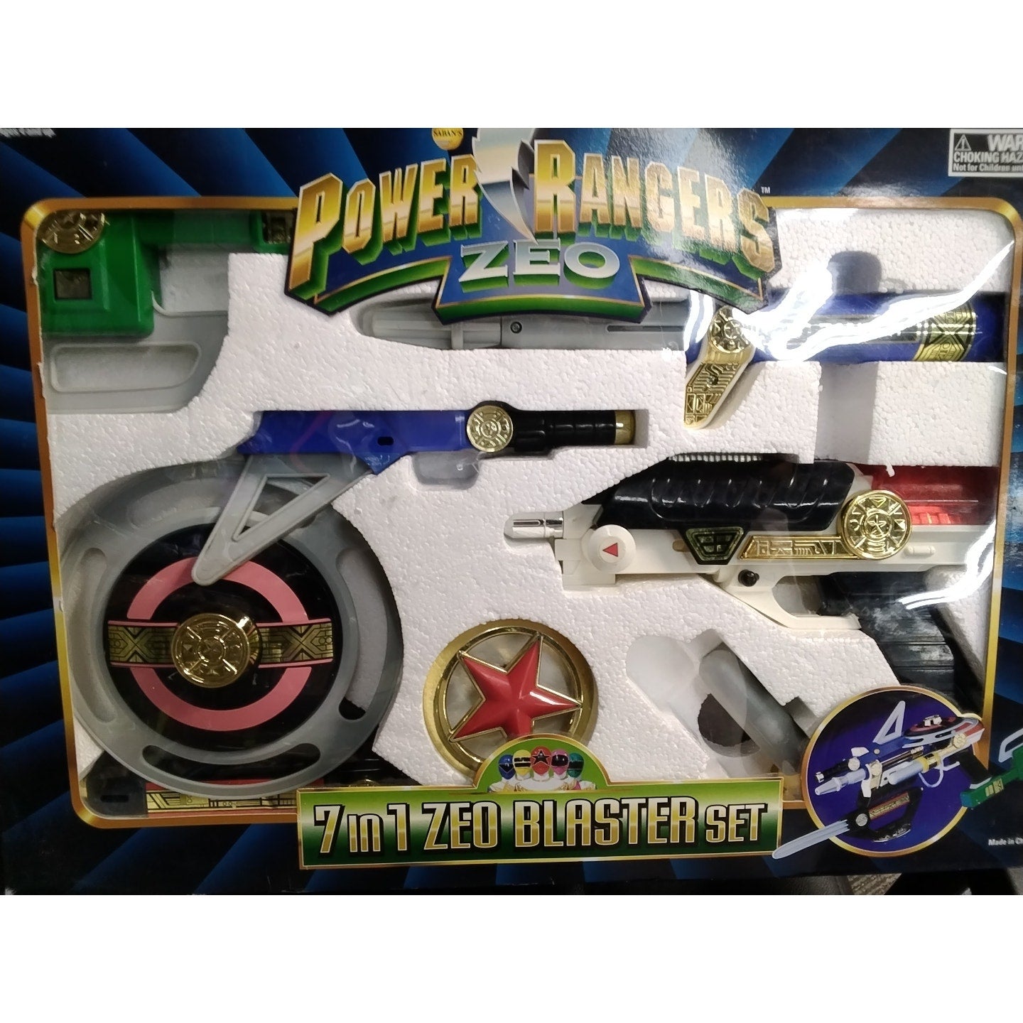 1996 7 in 1 Zeo Blaster Set Saban's Power Rangers in Box Bandai Vintage