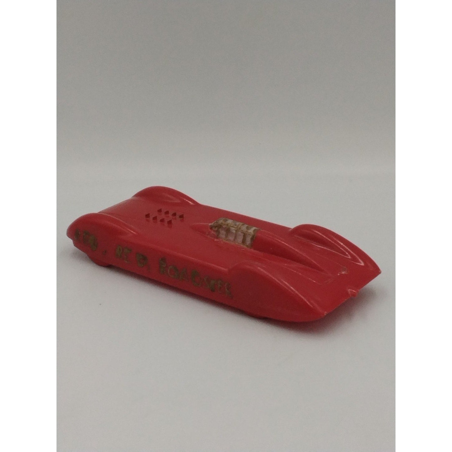 1961 Red Alky Saltzer 7" Vintage Plastic Hawk Model Co. Rubber Band race Car