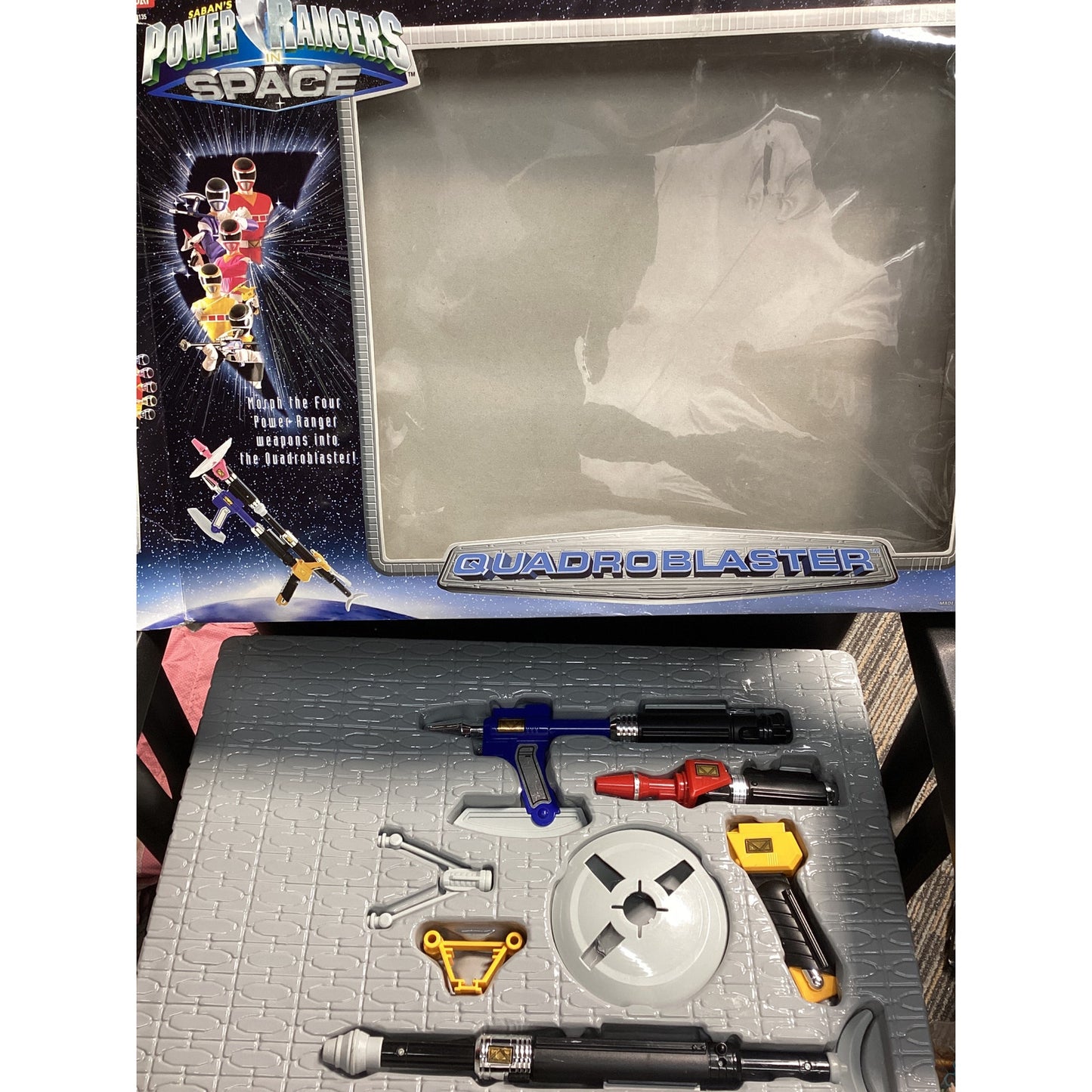 1997 Quadro Blaster Saban's Space Power Rangers Vintage with Box Bandai