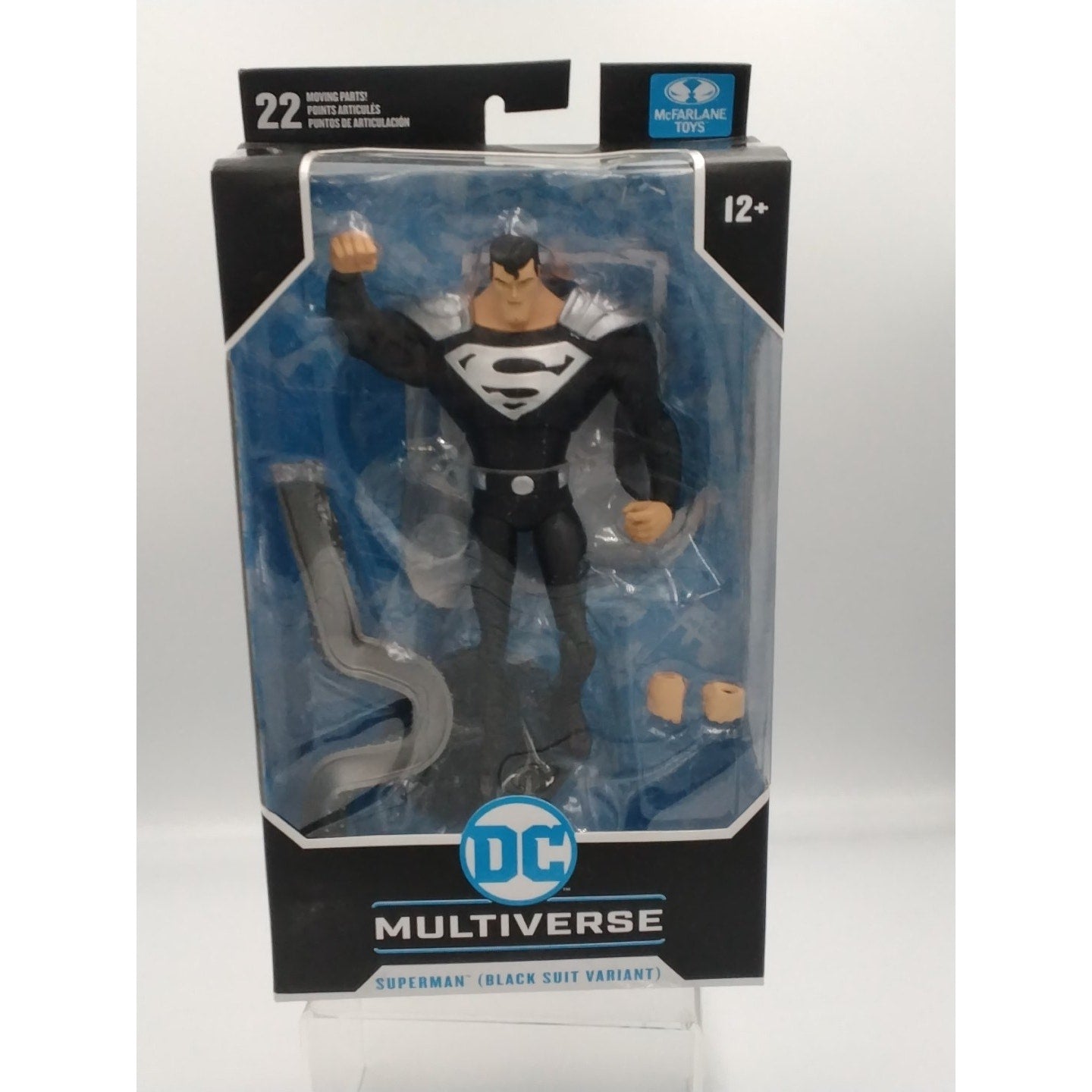 Superman Black suit variant McFarlane DC on card