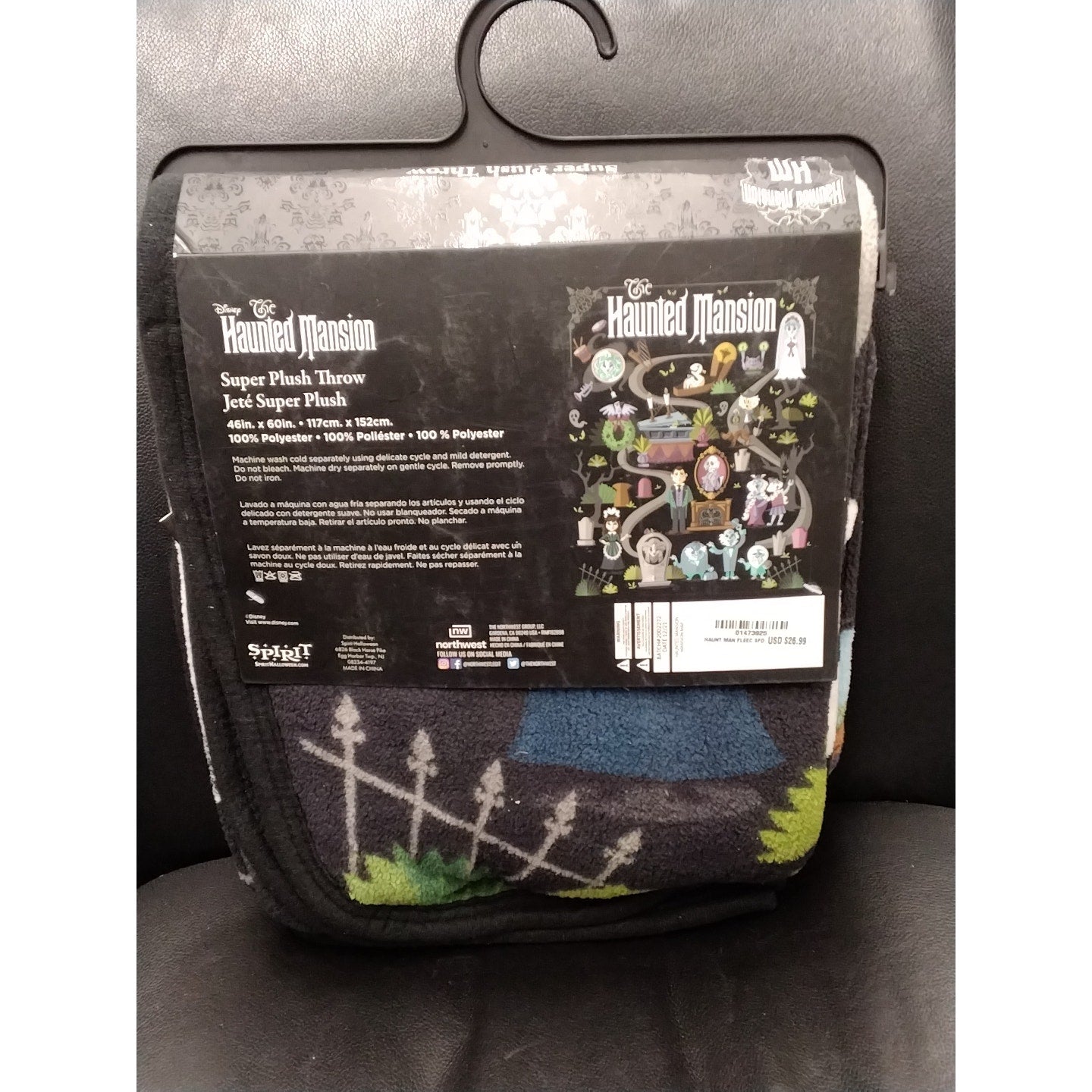 Haunted Mansion Spirit Halloween throw blanket New In package