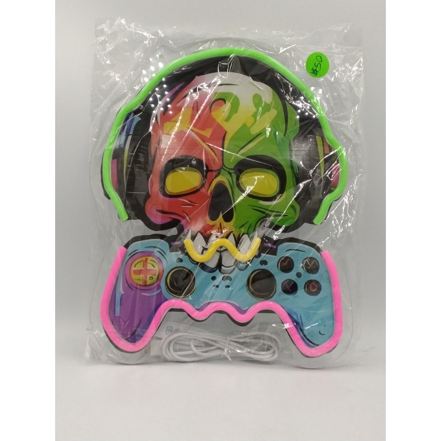 Video Gamers Skull LED neon sign