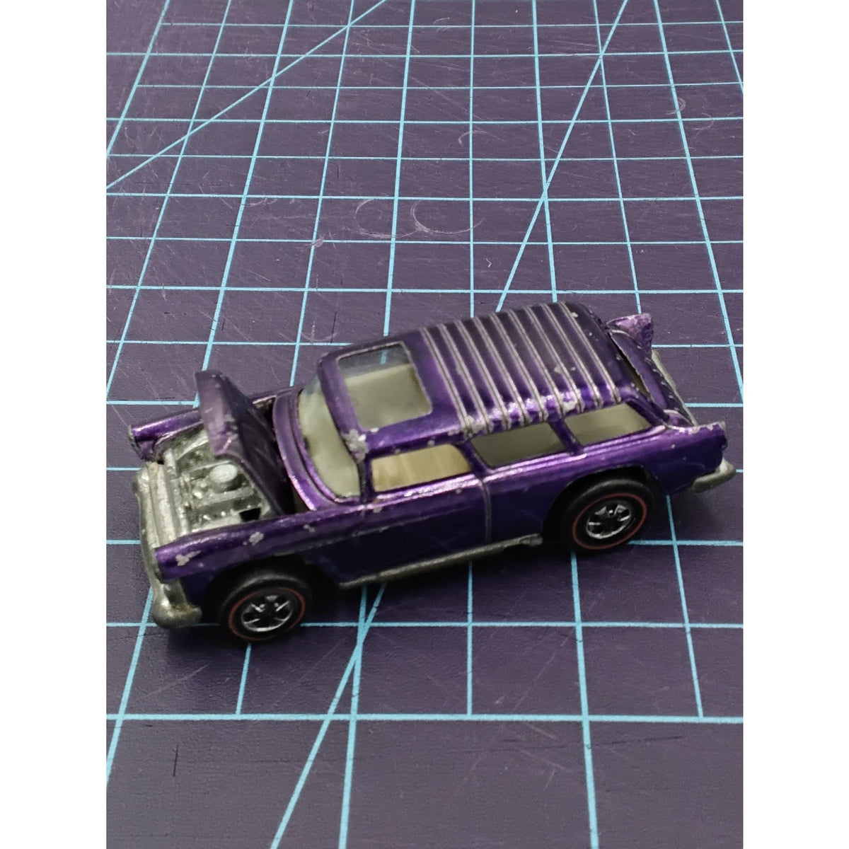 1969 Nomad Purple White Interior Redline Collectible Loose Hot Wheels Mattel