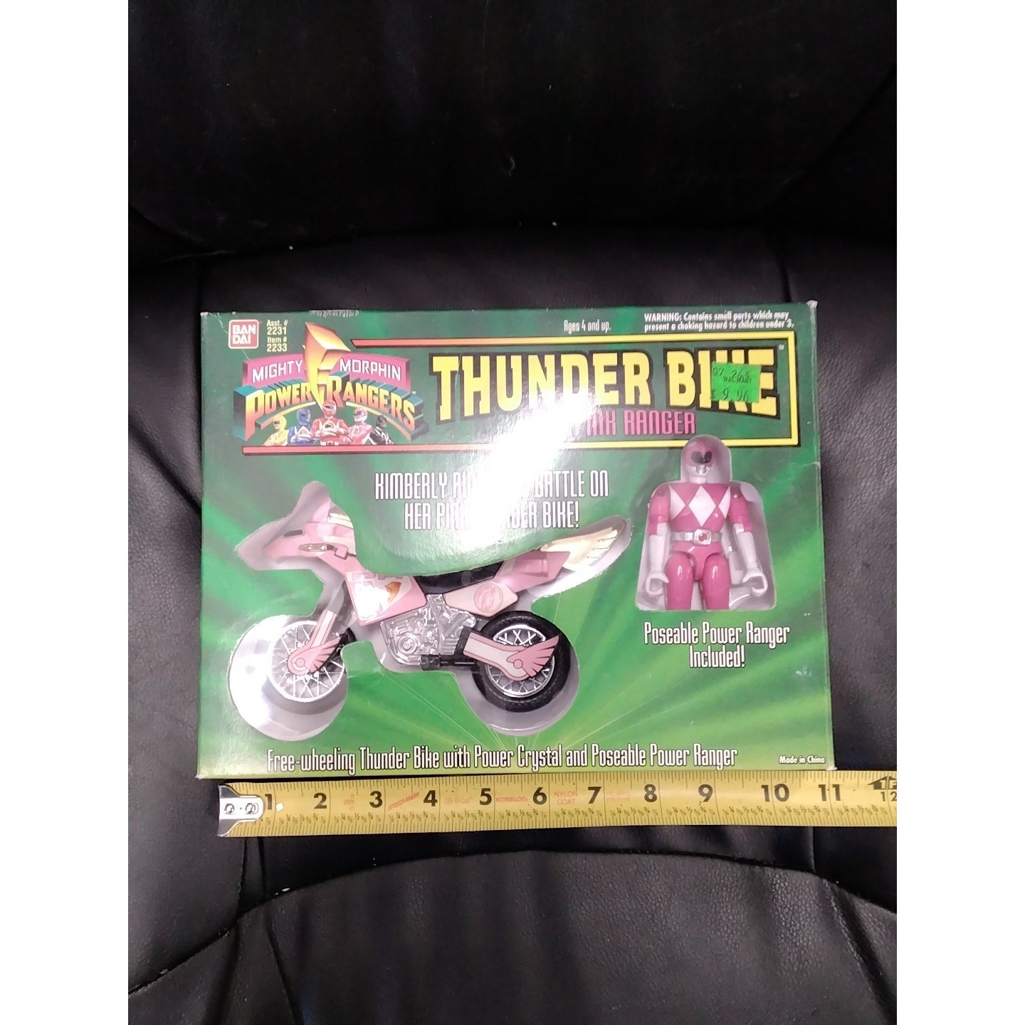 1994 Thunder Bike with Pink Power Ranger Figure in Box
