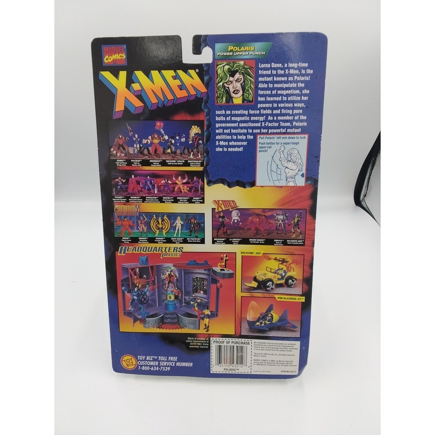 1996 Polaris XMEN Action Figure on Card