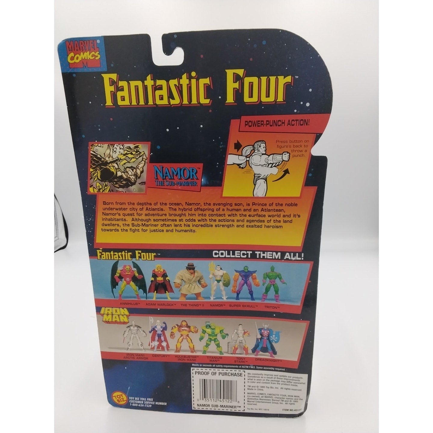 1994 Namor Fantastic four on card