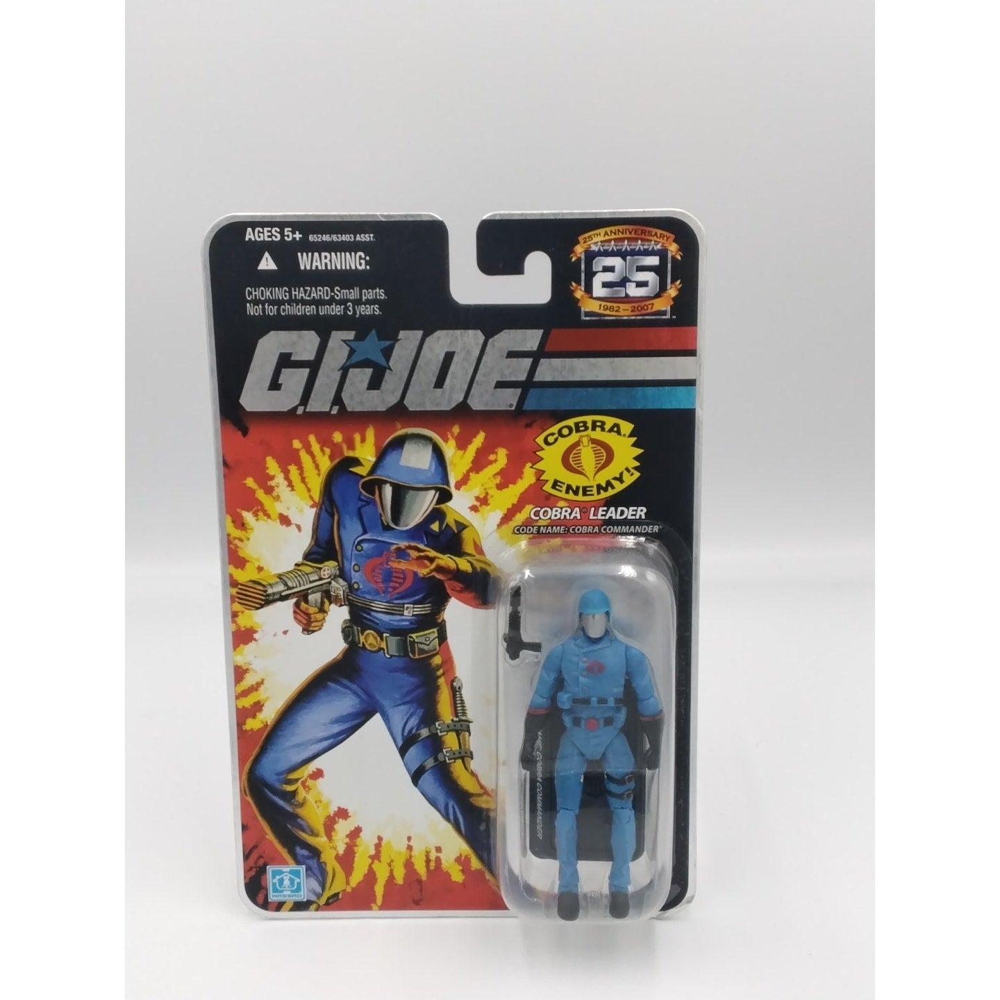 Cobra Commander Gi Joe 25th anniversary on card