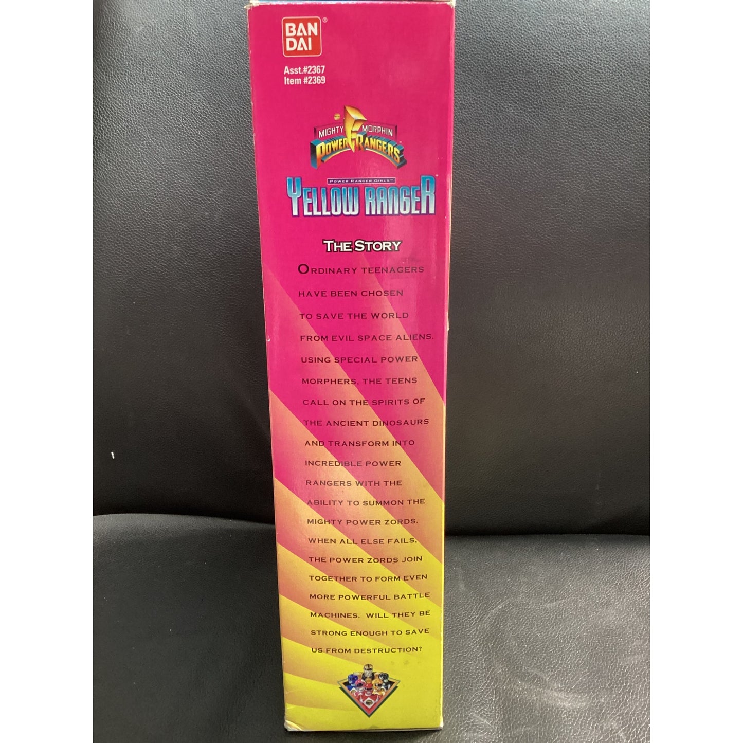 1995 Yellow Ranger Aisha Power Ranger Girls Saban Bandai Vintage in box