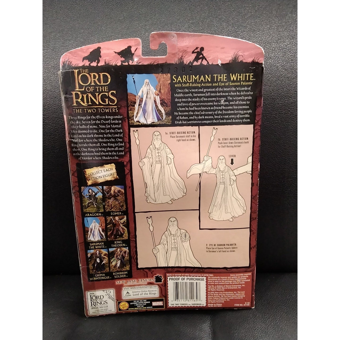 2002 Saruman The White Lord of the Rings Action Figure  in box