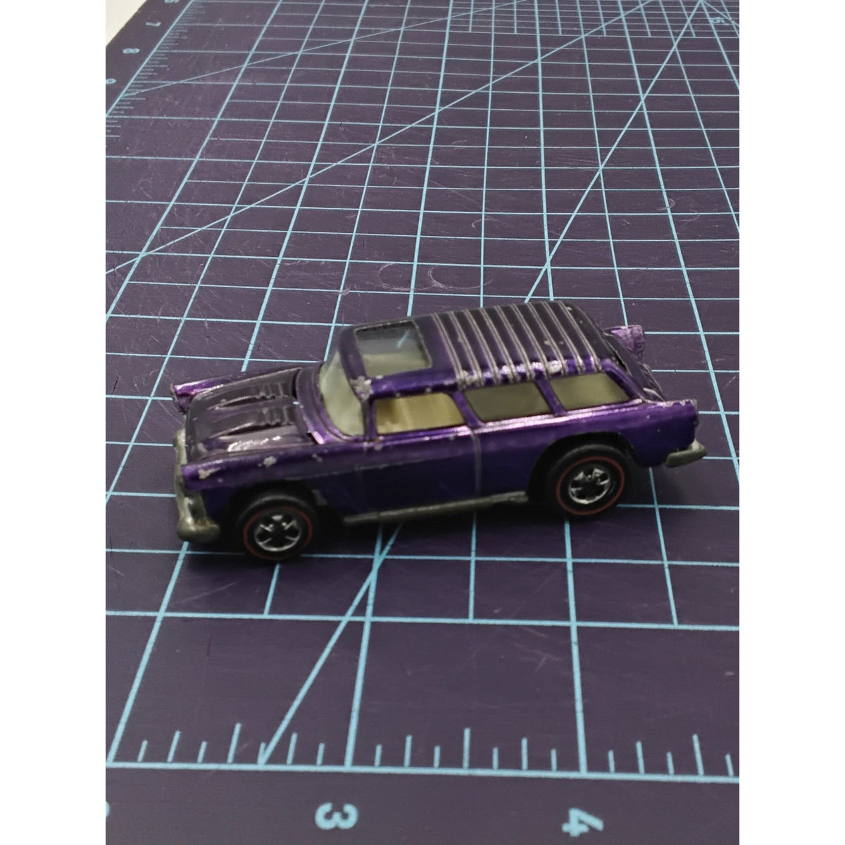 1969 Nomad Purple White Interior Redline Collectible Loose Hot Wheels Mattel