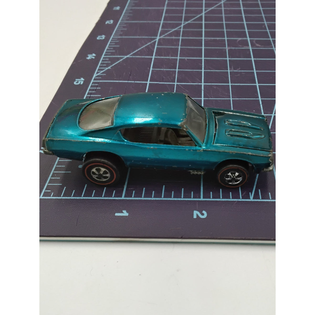 1967 Barracuda Dark Int. Hong Kong Redline Aqua Custom Collectible Loose