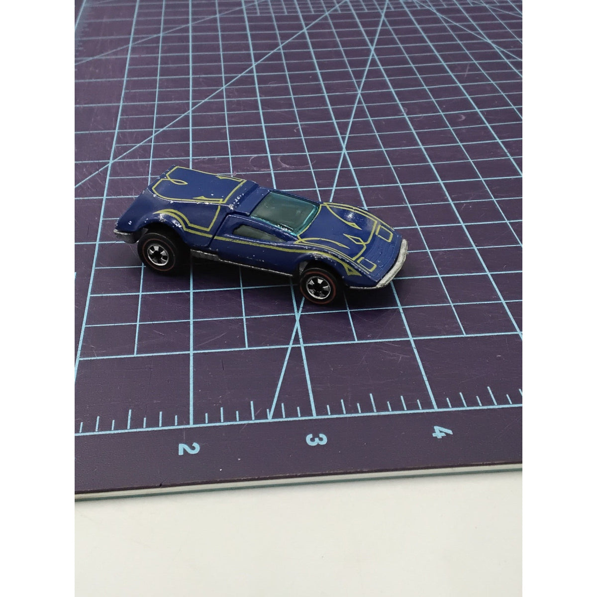 1969 BUZZ OFF Blue Enamel Flying Colors Redline Collectible Loose Hot Wheels