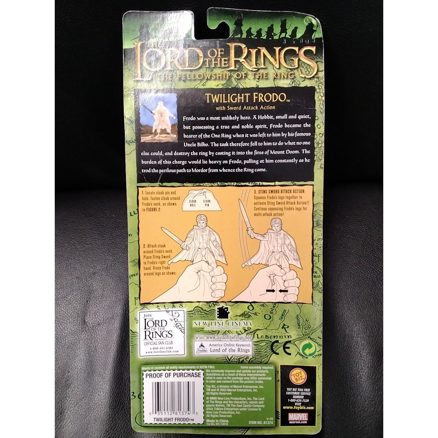 2003 Frodo Twilight Lord of the Rings Action Figure  in box