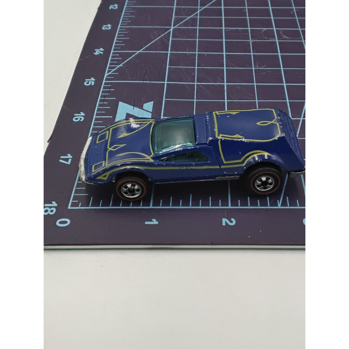 1969 BUZZ OFF Blue Enamel Flying Colors Redline Collectible Loose Hot Wheels