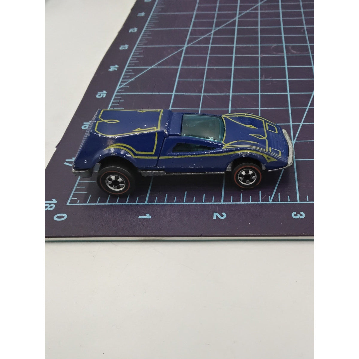 1969 BUZZ OFF Blue Enamel Flying Colors Redline Collectible Loose Hot Wheels